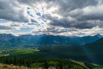 Light rays peeking through the clouds