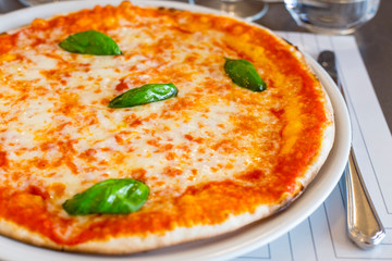Tipical pizza margherita in Rome