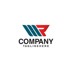 Letter R racing Logo Design Template Element
