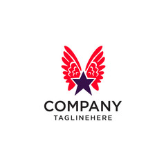 star wing logo icon design template elements