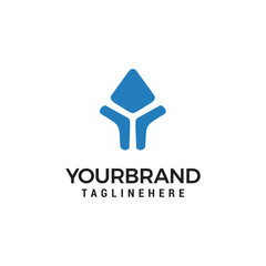 arrows logo form letter Y shape design element template