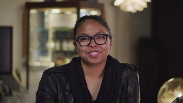 Mixed Ethnicity, Asian, Hispanic Empowered Female Small Business Owner Portrait Slow Motion
