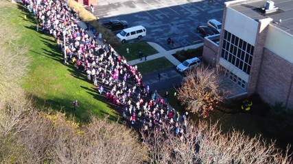 Charity Run Crowd from Above