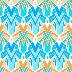 Bright rhombic seamless pattern for textiles and printing.