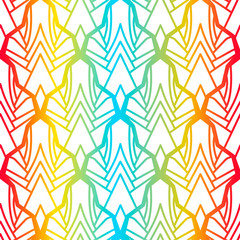 Rhombic neon seamless pattern, graceful lines on a light background.