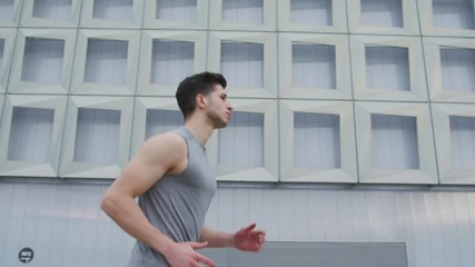 Athletic man running