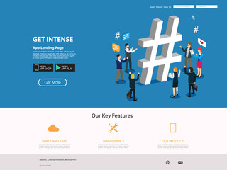 social media website landing page 