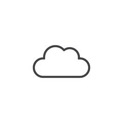 Cloud computing outline icon. linear style sign for mobile concept and web design. cloud simple line vector icon. Symbol, logo illustration. Pixel perfect vector graphics