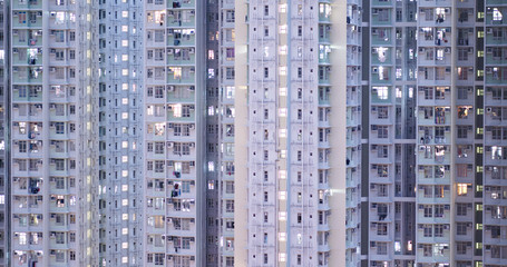 Hong Kong building at night