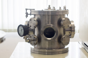 part of vacuum chamber in laboratory, Background/texture of part vacuum chamber