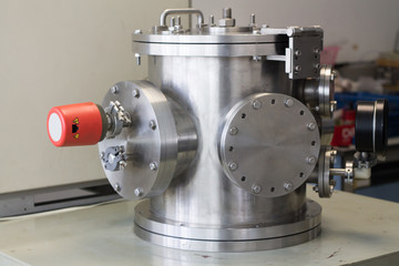 part of vacuum chamber in laboratory, Background/texture of part vacuum chamber
