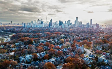 Keuken spatwand met foto Luchtfoto& 39 s van Toronto © Aitor