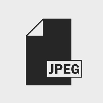 Joint Photographic Experts Group (JPEG) file format Icon on gray background