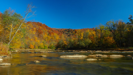 Autumn in the San Valley. Otryt. Bieszczady Mountains.