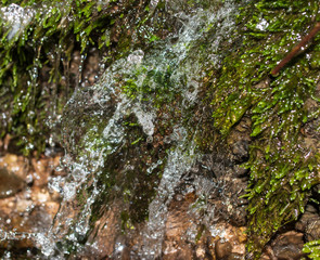 small waterfall as background