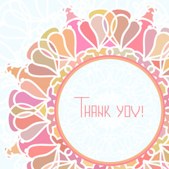 Circular pattern. Mosaic. Abstract. Card, background.