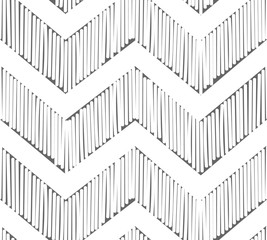 zig zag hand drawn seamless pattern 
