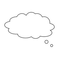 Thought cloud icon. Vector - Vector