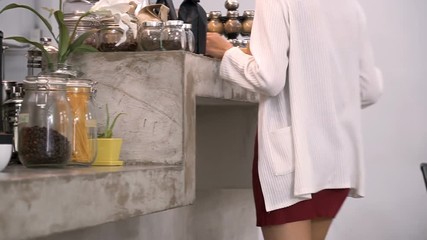 lifestyle of Business man and woman in cafe.