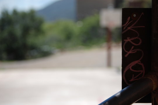 Gansta tagging close up