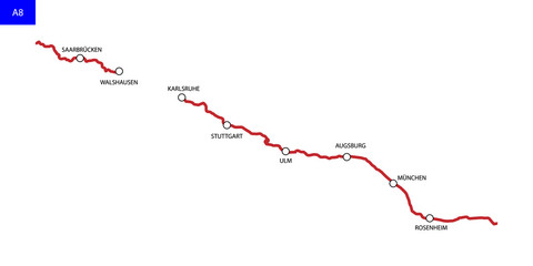 Road map of Germany