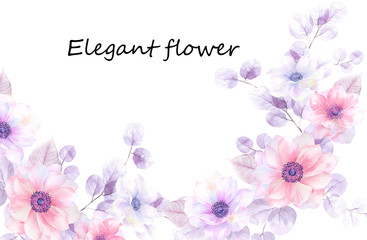 Beautiful watercolor flower