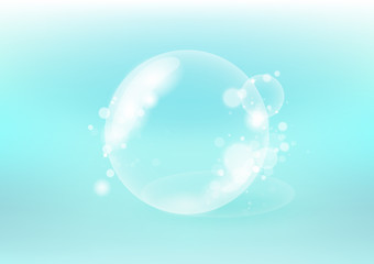 Bubbles abstract background, freshness stars scatter sparkle blurry vector illustration