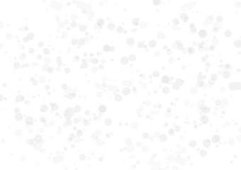 Geometric pattern, circles spots scatter of different scale and shades of grey textured, transparency on white space abstract background vector illustration