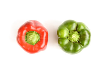 Bell pepper isolated on white background.