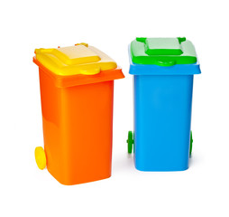Recycle Bin Isolated on White Background.