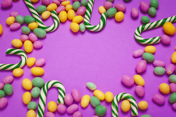 Different colorful fruit candy