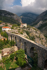 Fototapeta na wymiar Aqueduct in old town in Stari Bar, Montenegro