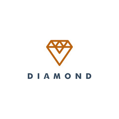 Diamond logo template. Letter V icon symbol design vector illustration