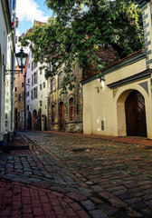street in old town of Riga
