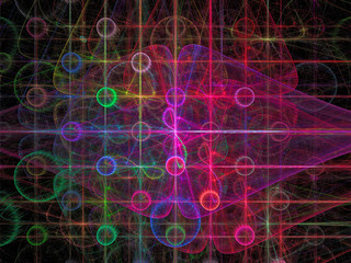 Abstract pattern with circles - digitally generated image