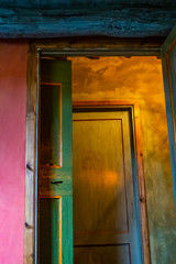 Beautiful colors and light on the doors and walls.