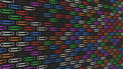 Fototapeta premium Pattern from paper clips