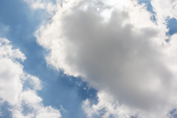Abstract color of clouds and sky in sunshine for texture background.