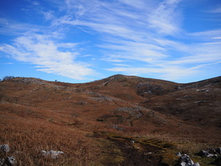 霊仙山のカルスト地形 Karst plateau at Mt Ryozen