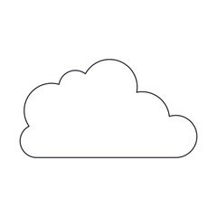 cloud silhouette isolated icon