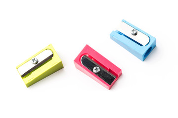 set of multi-colored pencil sharpeners