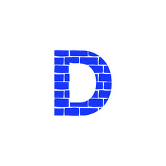 Vector Brick Logo Letter D