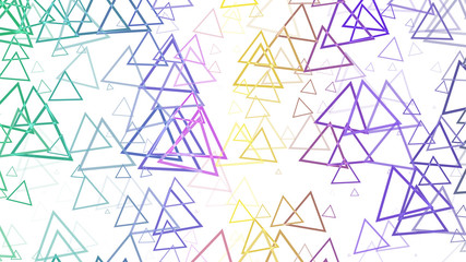 Abstract background with various multicolored triangles. Big and small.