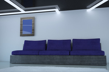 Interior project. 3d rendering (3d illustration)