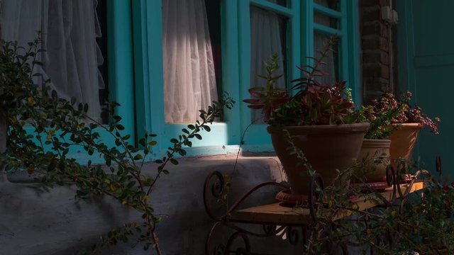 movement of shadow on the wall is movement of sun on the sky .attention to the shadow.