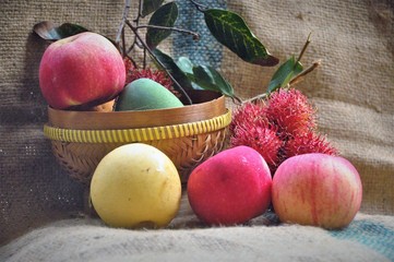 Delicious fresh fruits for a healthy and balanced diet