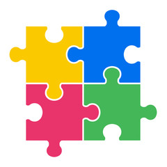 4 pieces Puzzle design
