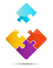1+3 pieces Puzzle design