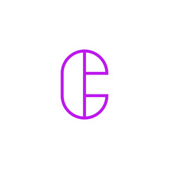 Vector Logo Letter Pink Line C