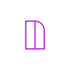 Vector Logo Letter Pink Line N